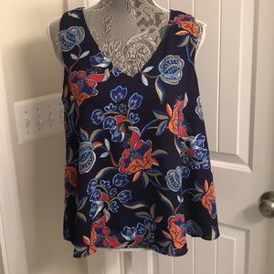 Adrienne Vittadini floral sleeveless blouse